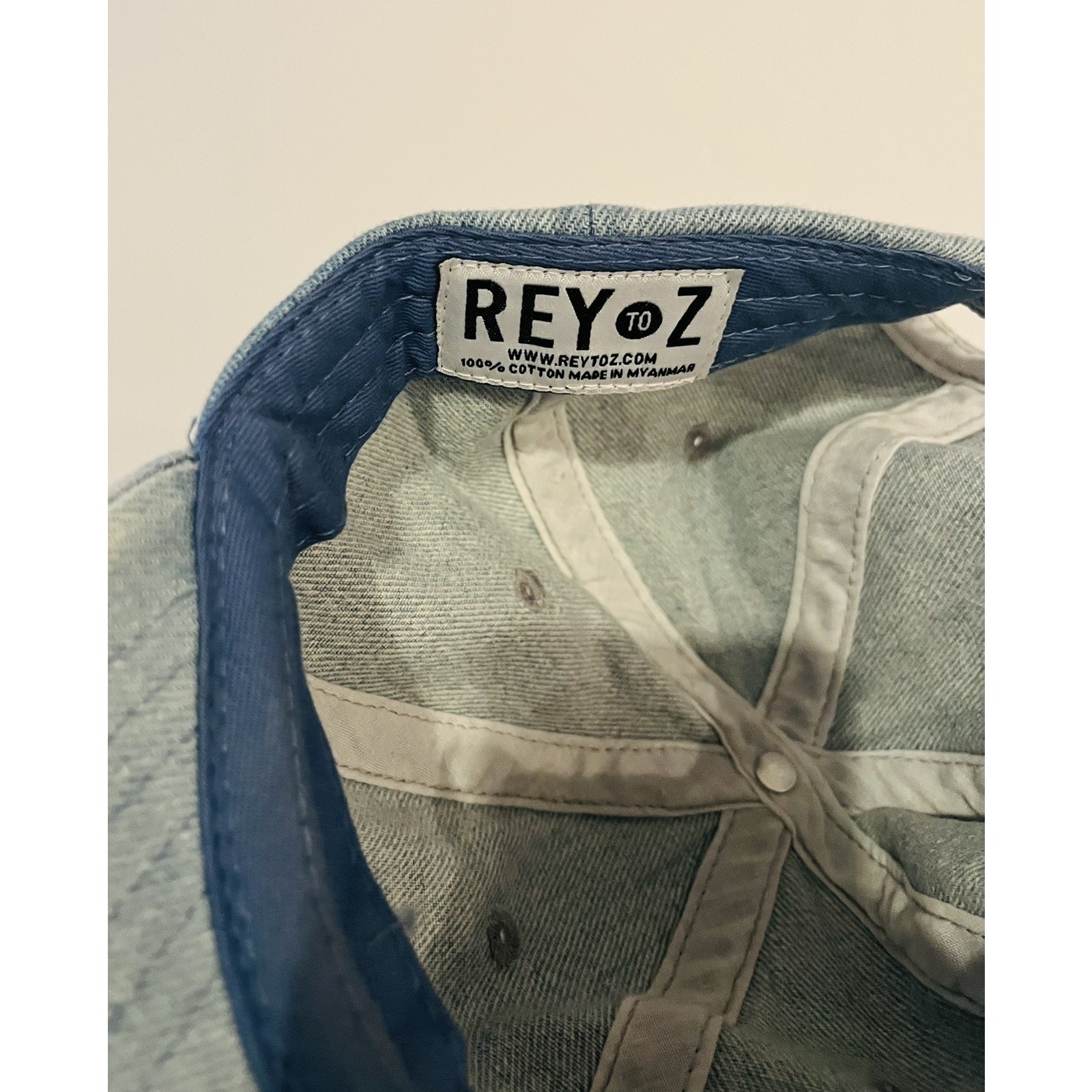 Mama Cap Light Denim Blue W/White Embroidered Text, Adjustable, By Rey To Z — image 6 of 6